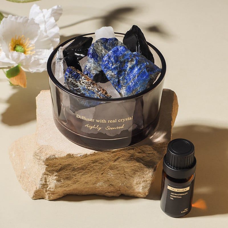  Tinh Dầu Thơm Dạng Khô Cốc Thủy Tinh Đen - Hương Lavender, Lê Anh, Trắng, Hoa Gió Xanh, Dùng Cho Phòng Khách, Phòng Ngủ, Quà Tặng [GIAO HÀNG 2-10 NGÀY | SỈ TỪ 2 TRIỆU | CÓ THỂ IN LOGO] 