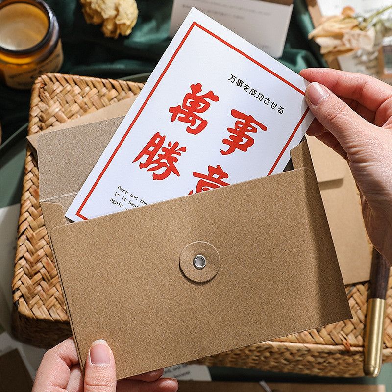  Túi giấy kraft phong bì đựng tài liệu thư từ retro văn phòng 