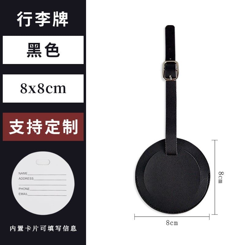  Thẻ Hành Lý Da PU Mềm Kiểu Dáng Tròn Hàng Có Sẵn Xuyên Biên Giới [GIAO HÀNG 2-10 NGÀY | SỈ TỪ 2 TRIỆU | CÓ THỂ IN LOGO] 