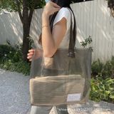  Bao bì nhựa trong suốt màu đen đơn giản mua sắm cửa hàng quần áo túi đóng gói bán buôn 
