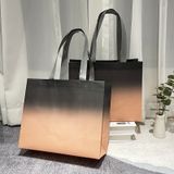  Túi tote vải không dệt gradient dày dặn, túi mua sắm shop thời trang nữ 