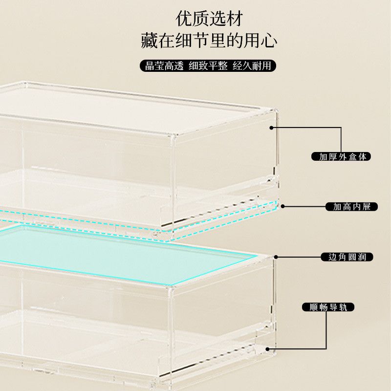  Hộp Đựng Mỹ Phẩm Trong Suốt Có Ngăn Kéo - Kệ Trang Điểm Để Bàn, Tủ Gương, Đựng Phấn Mắt, Phấn Phủ, Son Môi [GIAO HÀNG 2-10 NGÀY | SỈ TỪ 2 TRIỆU | CÓ THỂ IN LOGO] 