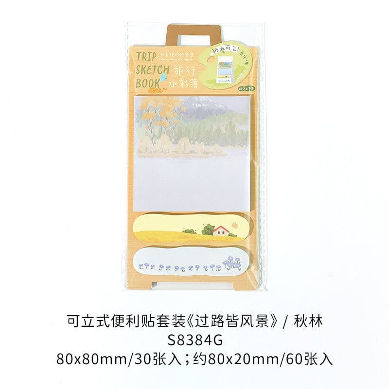  Bộ Giấy Ghi Chú Dọc Có Thể Dựng Đứng - Note Pad Phong Cảnh Nhiều Màu, Văn Phòng Phẩm Dễ Thương [GIAO HÀNG 2-10 NGÀY | SỈ TỪ 2 TRIỆU | CÓ THỂ IN LOGO] 