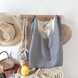 Túi vest kẻ sọc chống thấm nước kiểu pháp túi mua sắm lưu trữ phong cách mục vụ 