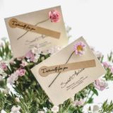  Bộ 10 Thiệp Vintage Gắn Hoa Khô + Phong Bì Kraft & Nhãn Dán Q626 