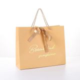  Túi Giấy Quai Dù Định Hình Cổ Điển, Kèm Ruy Băng - Phụ Kiện Quà Tặng Sang Trọng 