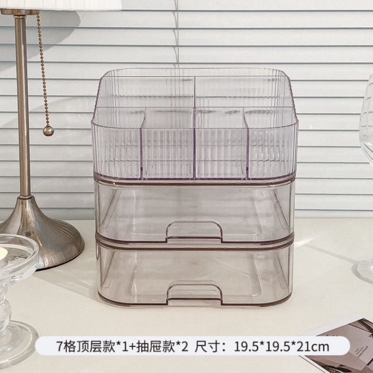  Hộp Đựng Mỹ Phẩm Acrylic Trong Suốt - Ngăn Kéo Tiện Lợi Để Bàn Trang Điểm Son Môi 