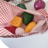  Túi vest kẻ sọc chống thấm nước kiểu pháp túi mua sắm lưu trữ phong cách mục vụ 