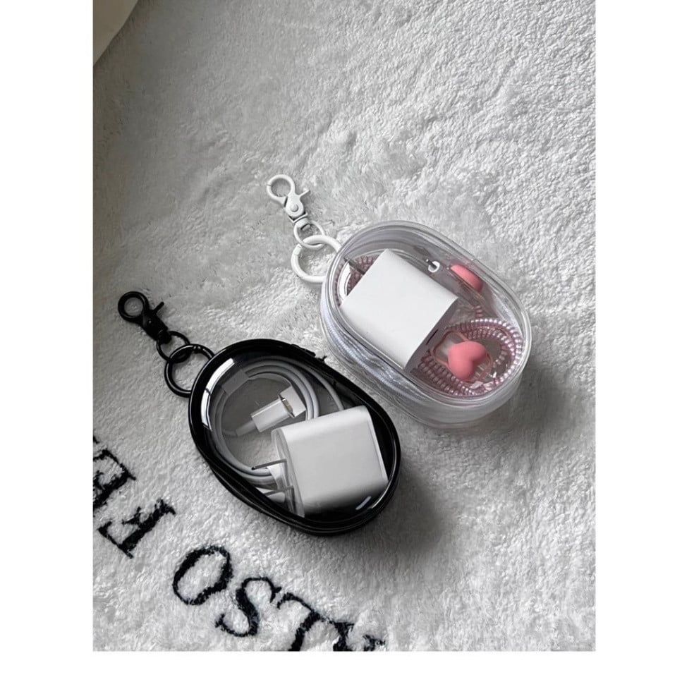  Bộ 10 Dây Cáp Sạc & Lưu Trữ Trong Suốt kèm Hộp Đựng Tai Nghe Di Động (Hàng Đặt Trước) 