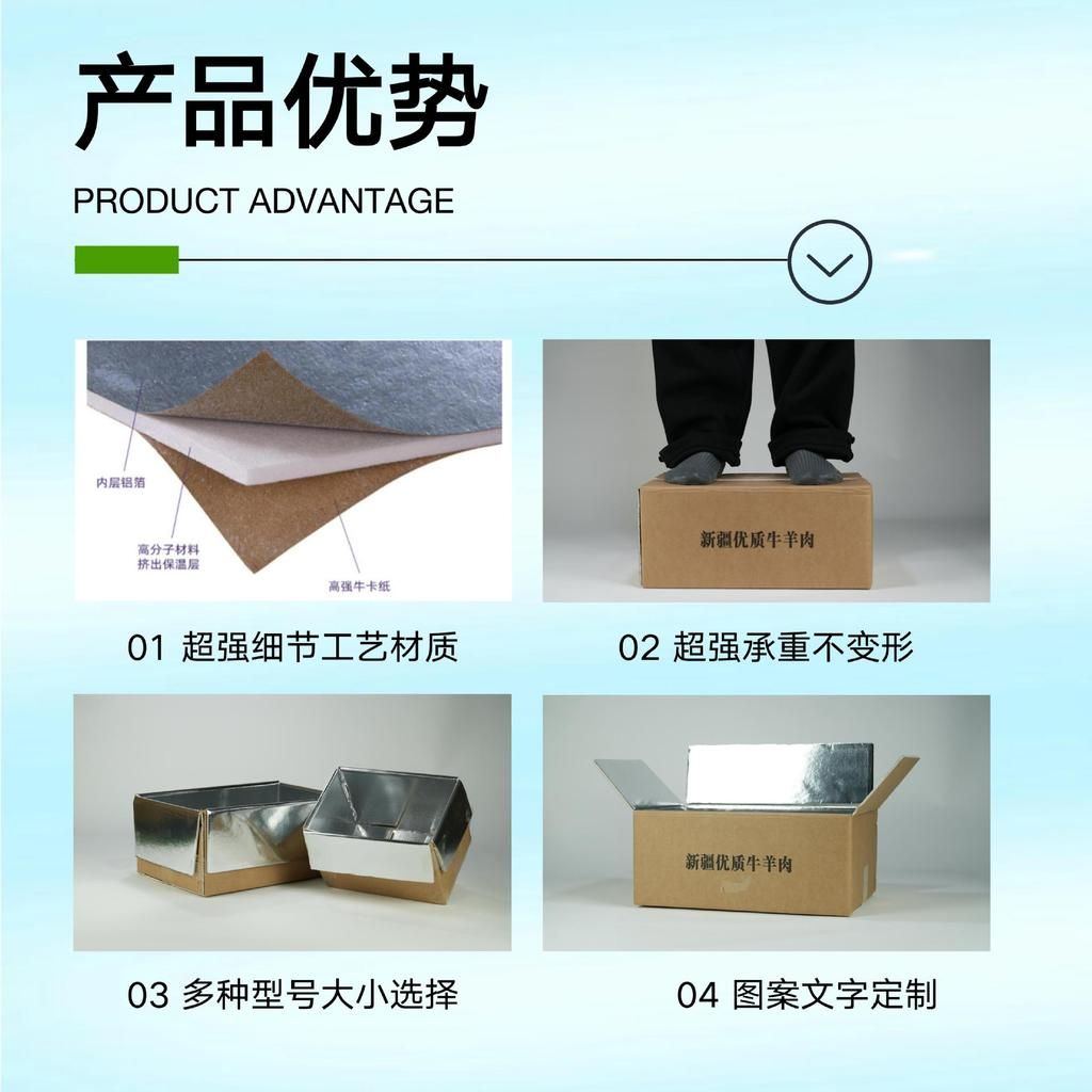  Thùng carton cách nhiệt lá nhôm cao cấp dùng vận chuyển thực phẩm tươi chuỗi lạnh số lượng lớn 