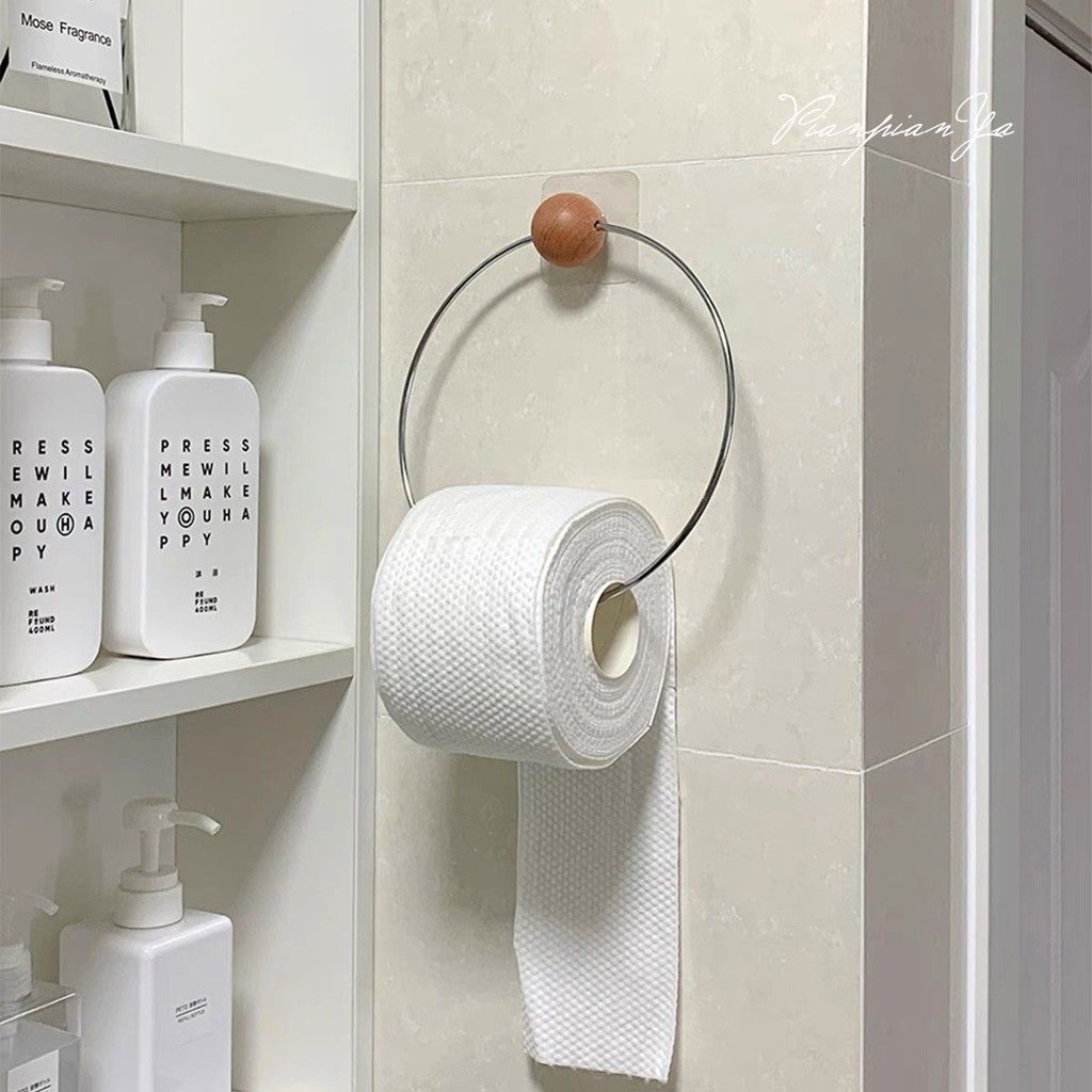  Giá Treo Khăn Giấy Cuộn Bằng Thép Không Gỉ - Vòng Khăn Trang Trí Dạng Treo Đơn Giản, Phụ Kiện Phòng Tắm, Nhà Bếp [GIAO HÀNG 2-10 NGÀY | SỈ TỪ 2 TRIỆU | CÓ THỂ IN LOGO] 