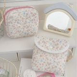  Bộ 2 Túi Đựng Mỹ Phẩm/Phụ Kiện Vải Họa Tiết Hoa Hồng - Túi Xách Tay Đa Năng, Giá Trị Cao, Dễ Thương [GIAO HÀNG 2-10 NGÀY | SỈ TỪ 2 TRIỆU | CÓ THỂ IN LOGO] 