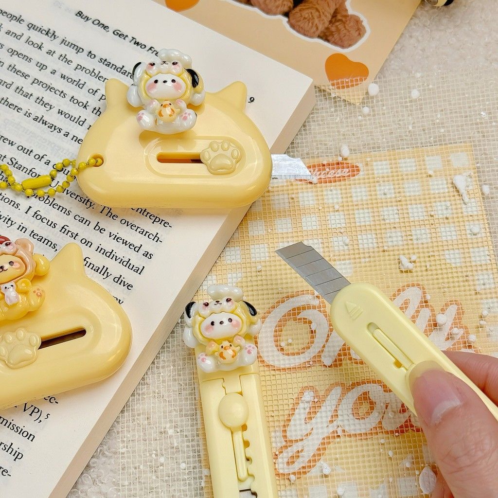  (HÀNG ORDER) Set 20 Dao Tiện Ích Hoạt Hình Mini Co Giãn Cầm Tay Cắt Nhanh [GIAO HÀNG 2-10 NGÀY | SỈ TỪ 2 TRIỆU | CÓ THỂ IN LOGO] 