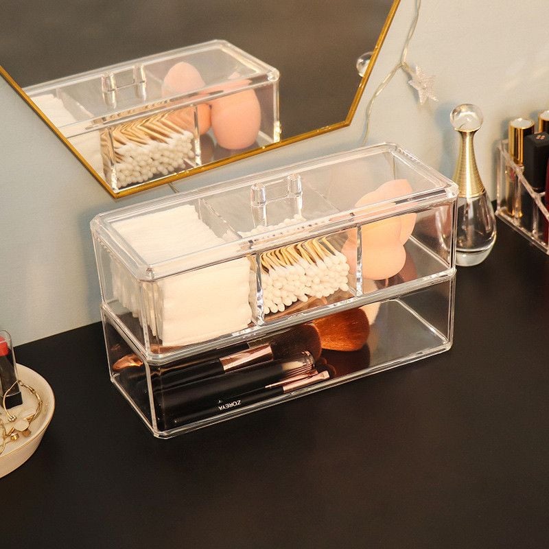  Hộp Đựng Đồ Để Bàn Acrylic Trong Suốt Hình Chữ Nhật Chống Bụi Đựng Bút, Văn Phòng Phẩm [GIAO HÀNG 2-10 NGÀY | SỈ TỪ 2 TRIỆU | CÓ THỂ IN LOGO] 