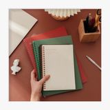  Sổ tay A5 80 trang bìa mờ phong cách retro tối giản, lý tưởng để ghi chép. 