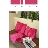  Túi tote nhựa mờ màu đỏ hồng đựng quần áo phụ nữ đóng gói quà tặng in bán buôn 