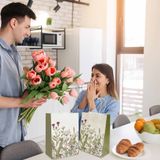  Túi giấy quà tặng họa tiết bò trắng cao cấp túi sinh nhật đựng trang sức 