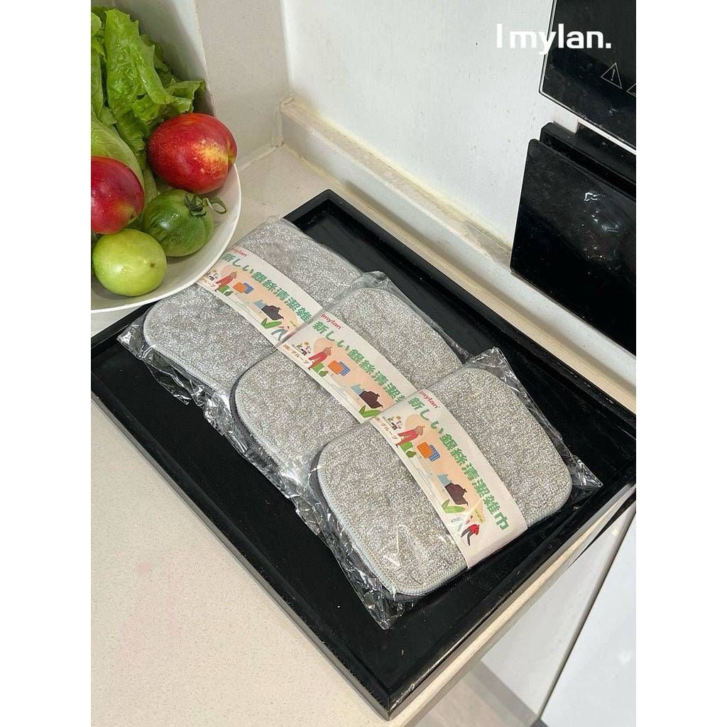  Khăn Lau Bát Đĩa Sợi Bông Lụa Bạc, Bàn Chải Nhà Bếp [GIAO HÀNG 2-10 NGÀY | SỈ TỪ 2 TRIỆU | CÓ THỂ IN LOGO] 