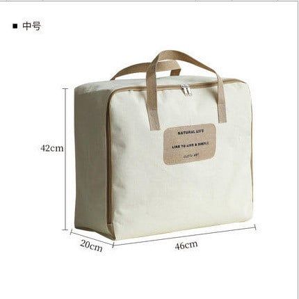  Hộp Đựng Quần Áo Vải Cotton Lanh Có Thể Gấp Gọn - Túi Lưu Trữ Đồ Cỡ Lớn, Dùng Cho Gia Đình, Du Lịch, Sắp Xếp Tủ Đồ [GIAO HÀNG 2-10 NGÀY | SỈ TỪ 2 TRIỆU | CÓ THỂ IN LOGO] 