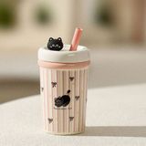  Cốc mug dung tích lớn có ống hút mẫu mới đáng yêu 