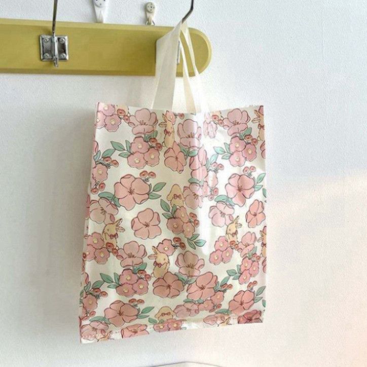  Bộ 10 Túi Tote Nhựa Hoa Văn Đa Dạng - Thoải Mái Đi Mua Sắm, Không Lo Bị Phai Màu T1846! 
