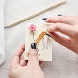  Bộ 10 Thiệp Vintage Gắn Hoa Khô + Phong Bì Kraft & Nhãn Dán Q626 