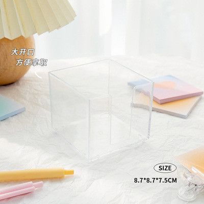  Hộp Đựng Giấy Ghi Chú Để Bàn Trong Suốt Bằng Nhựa - Kệ Đựng Post-it, Văn Phòng Phẩm Đơn Giản [GIAO HÀNG 2-10 NGÀY | SỈ TỪ 2 TRIỆU | CÓ THỂ IN LOGO] 