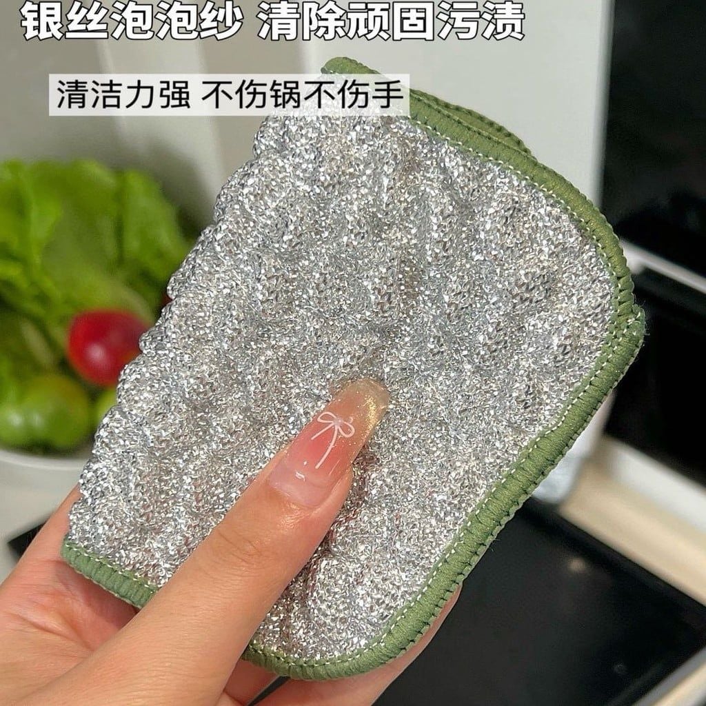  Khăn Lau Bát Đĩa Sợi Bông Lụa Bạc, Bàn Chải Nhà Bếp [GIAO HÀNG 2-10 NGÀY | SỈ TỪ 2 TRIỆU | CÓ THỂ IN LOGO] 