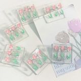  Kẹp giấy Acrylic trong suốt hình hoa tulip – Giải pháp thông minh cho văn phòng phẩm PK937 