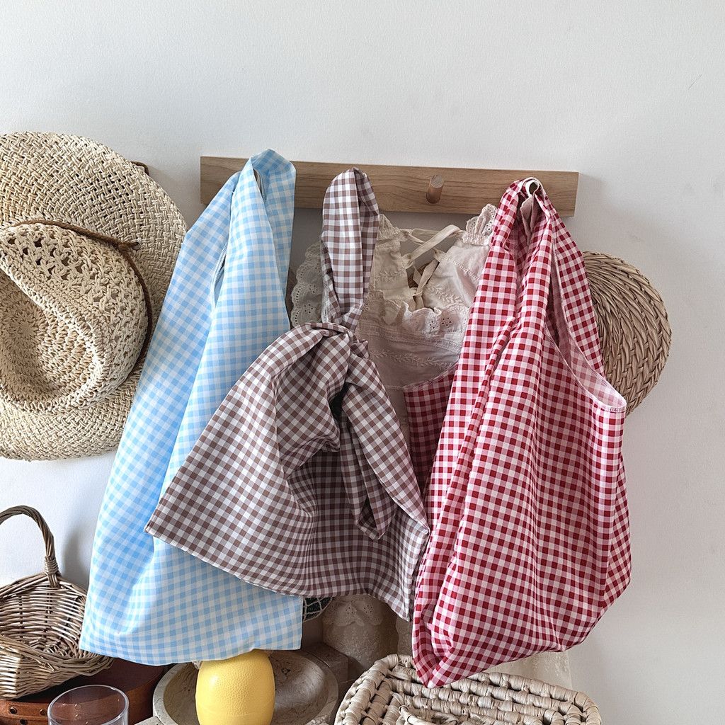  Túi vest kẻ sọc chống thấm nước kiểu pháp túi mua sắm lưu trữ phong cách mục vụ 