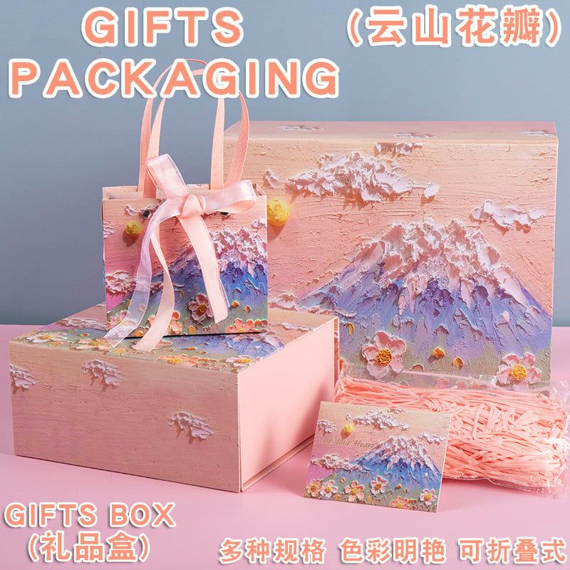  Túi quà tặng túi giấy màu bao bì xuyên biên giới ruy băng quà lễ hội túi quần áo tote 