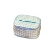  Túi Đựng Mỹ Phẩm Ca Rô Xanh Phong Cách Hàn Quốc Du Lịch [GIAO HÀNG 2-10 NGÀY | SỈ TỪ 2 TRIỆU | CÓ THỂ IN LOGO] 