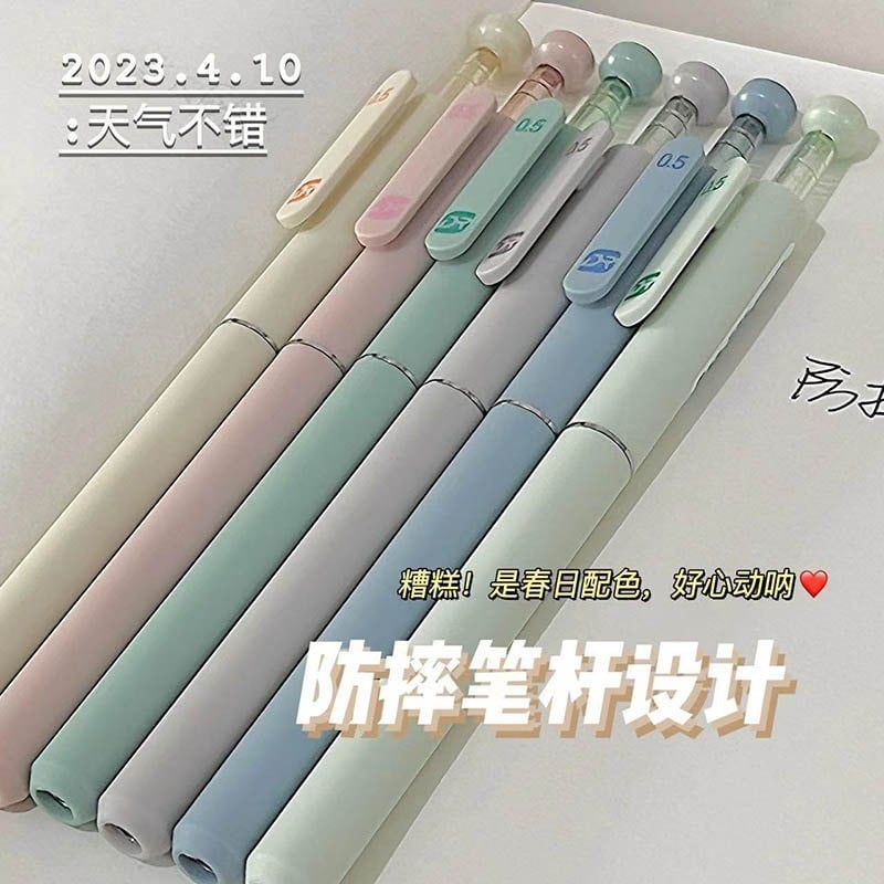  Bút Bi Bấm Màu Pastel Đầu Bút Hình Nón - Bút Đen Học Sinh Giá Trị Cao, Thiết Kế Chống Trượt, Dễ Cầm Nắm [GIAO HÀNG 2-10 NGÀY | SỈ TỪ 2 TRIỆU | CÓ THỂ IN LOGO] 