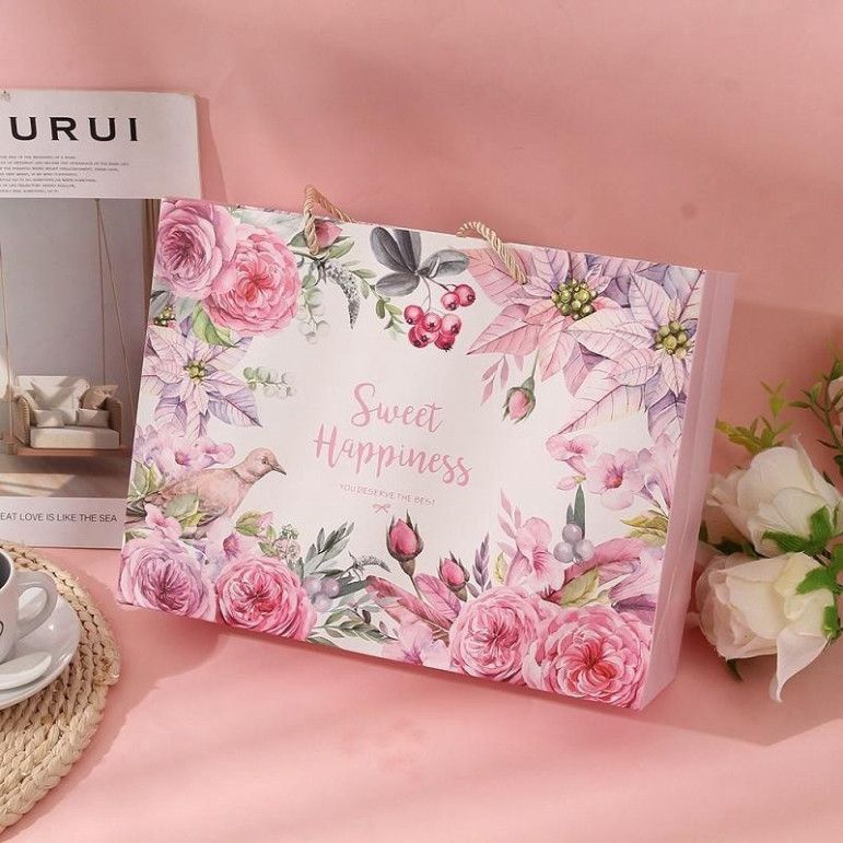  ```Bộ 10 Hộp quà sang trọng, Túi quà hoa hồng bền đẹp Q1546``` 