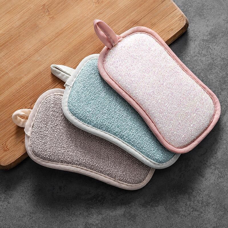  Miếng Lau Bọt Biển Hai Mặt Đa Năng - Khăn Lau Ma Thuật Rửa Bát, Nồi Loại Bỏ Dầu Mỡ, Không Dính Dầu, Gia Dụng [GIAO HÀNG 2-10 NGÀY | SỈ TỪ 2 TRIỆU | CÓ THỂ IN LOGO] 