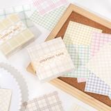  Giấy Ghi Chú Họa Tiết Kẻ Caro - Note Pad Sáng Tạo Để Lại Lời Nhắn, Văn Phòng Phẩm Dễ Thương Nhiều Màu [GIAO HÀNG 2-10 NGÀY | SỈ TỪ 2 TRIỆU | CÓ THỂ IN LOGO] 