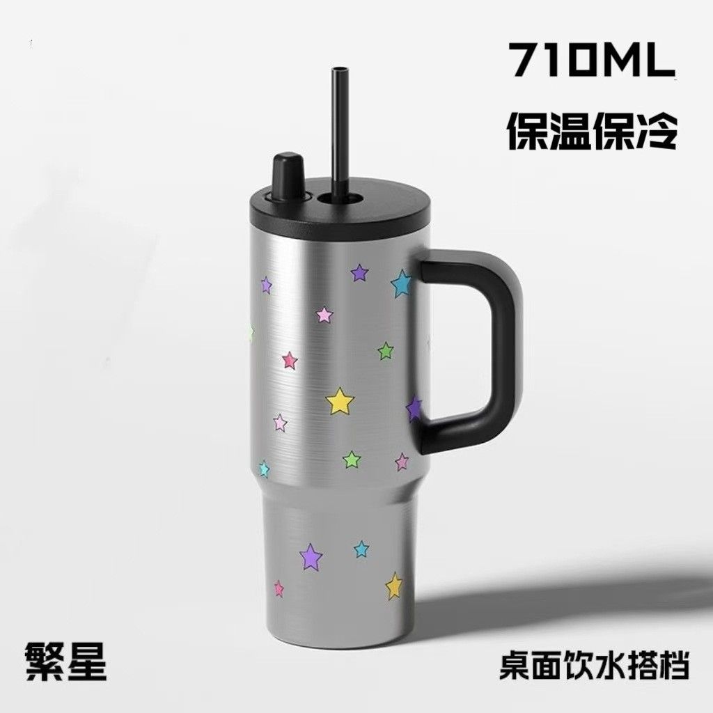  Cốc giữ nhiệt gia dụng dung tích lớn có tay cầm kiểu dáng thời thượng 