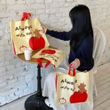 Túi Giấy Màu Vàng Bạc Hình Gấu Táo - Túi Quà Tặng Cửa Hàng Quần Áo, Túi Tote Nhựa Mờ Bán Buôn [GIAO HÀNG 2-10 NGÀY | SỈ TỪ 2 TRIỆU | CÓ THỂ IN LOGO] 