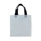  Túi tote vải không dệt phủ tối giản màu trắng in logo dày đóng gói đồ ăn nhanh mang đi 