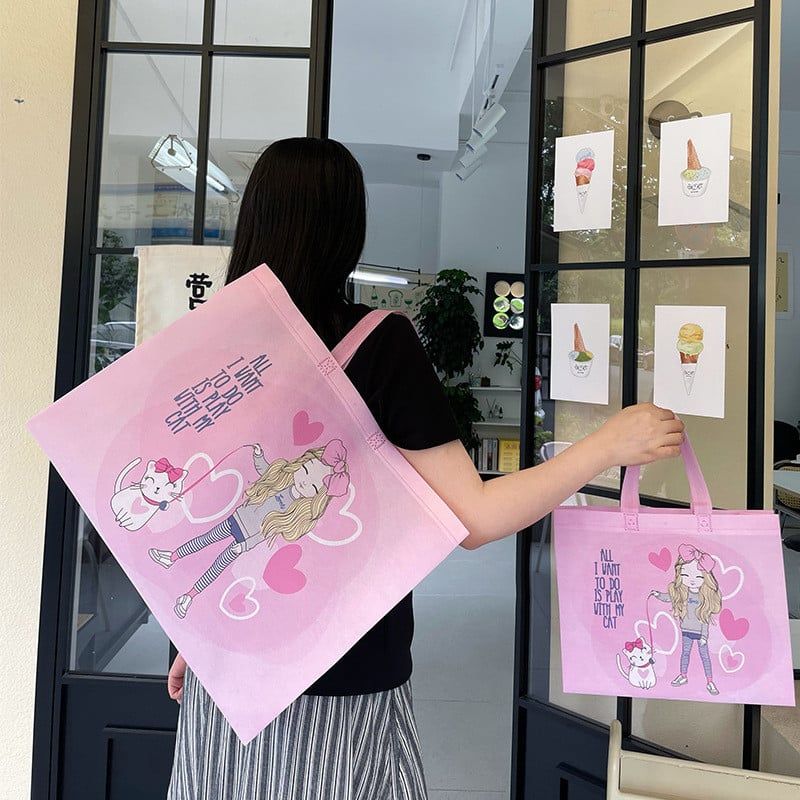  10 Túi Xách Vải Không Dệt In Logo Đựng Quà Tặng Phụ Nữ, Trẻ Em, Mua Sắm [GIAO HÀNG 2-10 NGÀY | SỈ TỪ 2 TRIỆU | CÓ THỂ IN LOGO] 