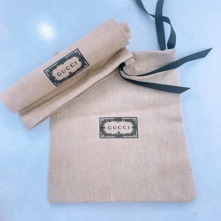  “Balo rút quà tặng bằng vải Linen màu be, chống xước, Kích thước: 19x17 CM PK1312” 
