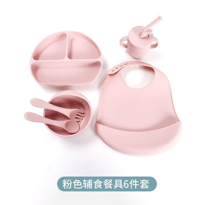  Bộ Dụng Cụ Ăn Silicon Cho Bé: Bát, Nĩa, Thìa, Cốc, Yếm Chống Đổ [GIAO HÀNG 2-10 NGÀY | SỈ TỪ 2 TRIỆU | CÓ THỂ IN LOGO] 