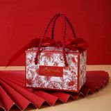  COMBO 5 Hộp Quà Tự Gấp Vuông Sang Trọng với Ruy Băng và Quai Xách Cho Lễ Tình Nhân 