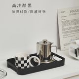  Khay Đựng Cốc Nhựa Màu Đen, Trắng Hình Chữ Nhật - Khay Trà, Khay Dao Kéo Phong Cách Bắc Âu, Gia Dụng, Quà Tặng Doanh Nghiệp [GIAO HÀNG 2-10 NGÀY | SỈ TỪ 2 TRIỆU | CÓ THỂ IN LOGO] 