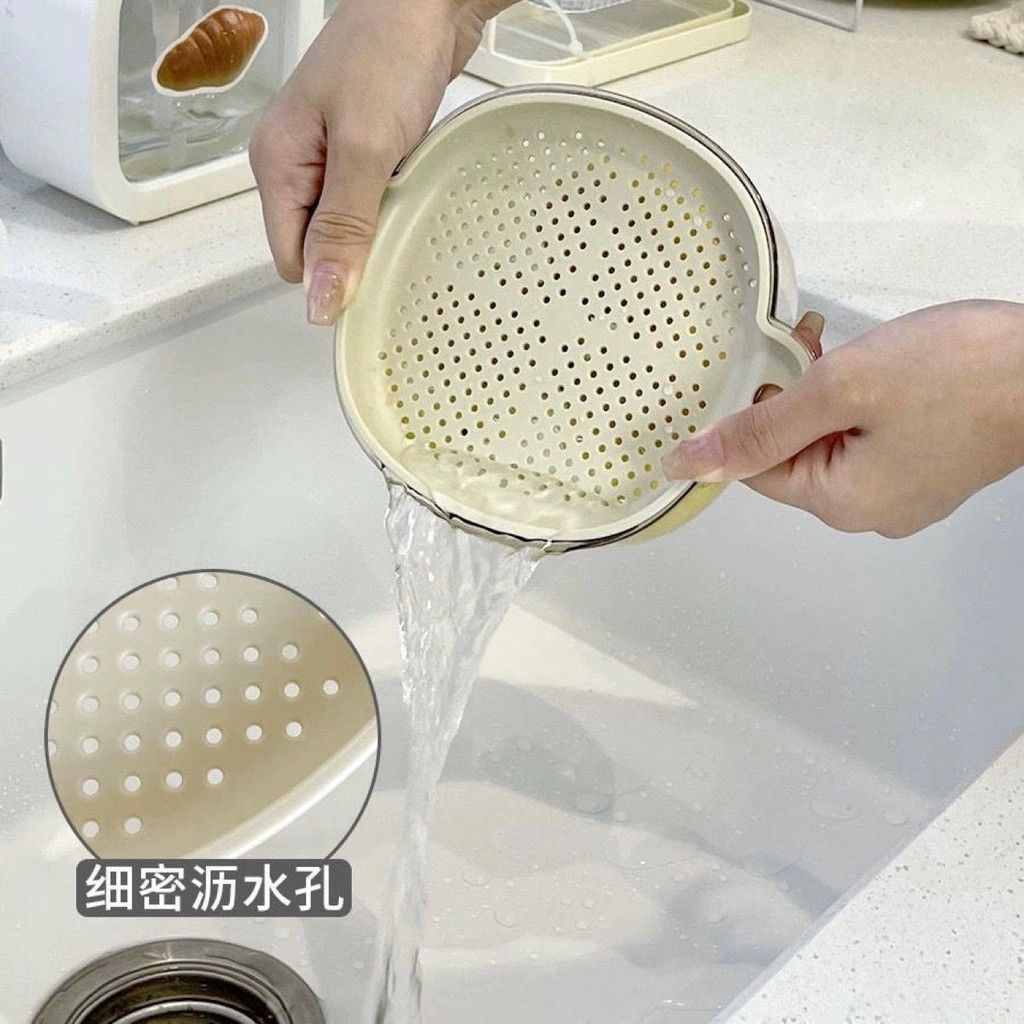  Giỏ Rửa Rau, Trái Cây Thoát Nước Có Nắp Đựng Gạo [GIAO HÀNG 2-10 NGÀY | SỈ TỪ 2 TRIỆU | CÓ THỂ IN LOGO] 