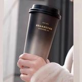  Cốc starbucks coffee treasure series dòng chảy vàng retro mark ống hút giữ nhiệt để bàn 