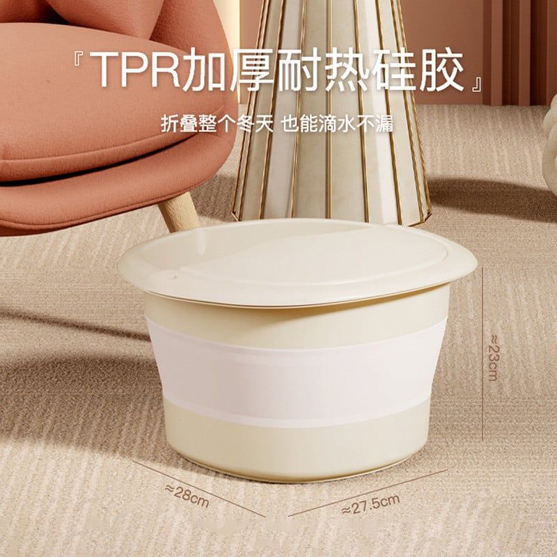  Chậu Ngâm Chân Phong Cách Kem Có Thể Gấp Gọn Tiện Mang Theo [GIAO HÀNG 2-10 NGÀY | SỈ TỪ 2 TRIỆU | CÓ THỂ IN LOGO] 