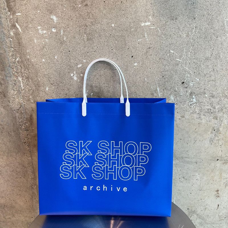  Túi tote composite màu xanh cao cấp in logo túi đóng gói quần áo shop 