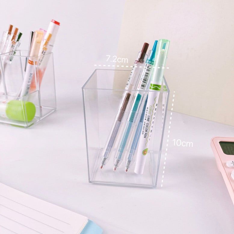  10 Hộp Đựng Bút Trong Suốt Đơn Giản - Phụ Kiện Học Tập Chống Rơi Cho Học Sinh (Đặt Trước) 
