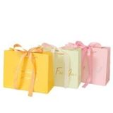  Túi Giấy Quai Dù Định Hình Cổ Điển, Kèm Ruy Băng - Phụ Kiện Quà Tặng Sang Trọng 